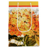 Oranje hortensia en libel medium cadeauzakje (Achterkant)