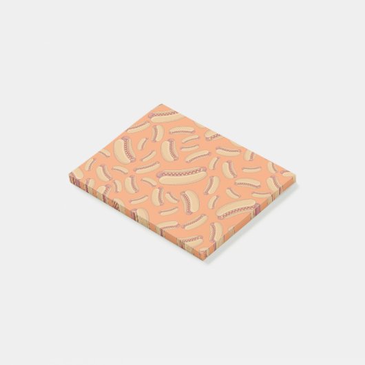 Oranje hotdogs post-it® notes (Schuin)