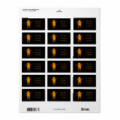 Oranje House Mouse Etiket (Full Sheet)