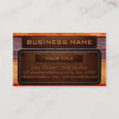  Oranje hout Bruin leder Kijk uit Visitekaartje (Achterkant)