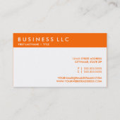 oranje HTML-kleurcode FF6600 Visitekaartje (Achterkant)