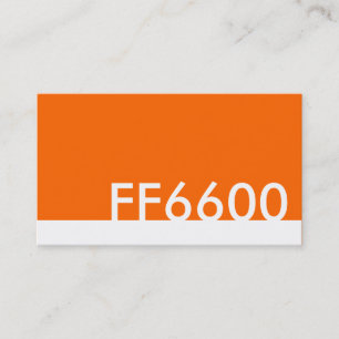 oranje HTML-kleurcode FF6600 Visitekaartje
