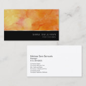 Oranje Hue Waterverf Professioneel Visitekaartje (Voorkant / Achterkant)