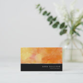 Oranje Hue Waterverf Professioneel Visitekaartje (Staand voorkant)