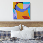 Oranje Huidige Decor Doekprint Canvas Afdruk (Insitu (Slaapkamer))