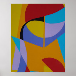 Oranje Huidige Decor Kunstprint Poster