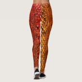 Oranje huidstijl van de slang. leggings (Achterkant)