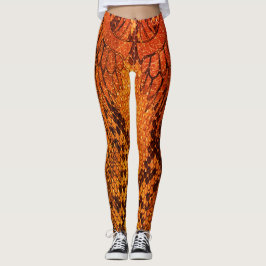Oranje huidstijl van de slang. leggings