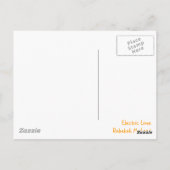 Oranje hulp/PopArt Flower Briefkaart (Achterkant)