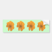 Oranje hulp/PopArt Flower Bumpersticker (Voorkant)