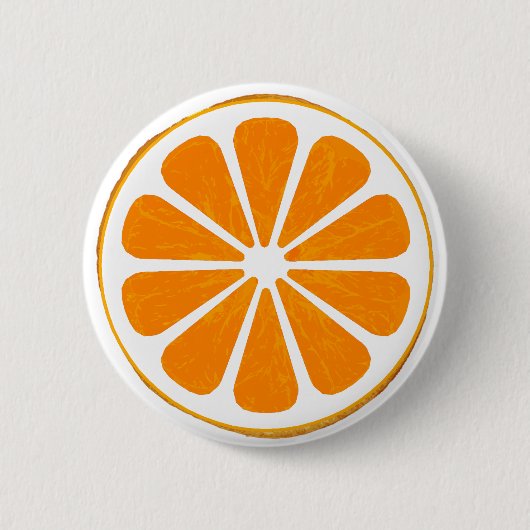 Oranje. hybride. knoop. ronde button 5,7 cm (Voorkant)