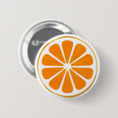 Oranje. hybride. knoop. ronde button 5,7 cm (Voorkant /achterkant)