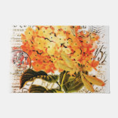 Oranje hydrangea en dragonfly deurmat (Voorkant)