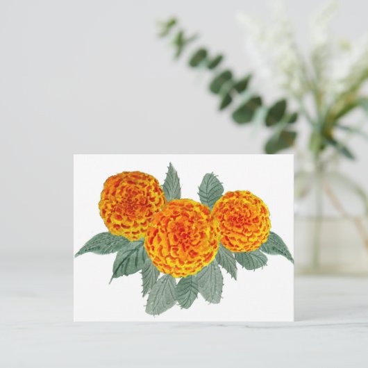 Oranje Hydrangea Flowers Briefkaart (Staand voorkant)