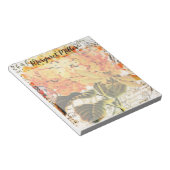 Oranje hydrangea, gepersonaliseerd notitieblok (Schuin)