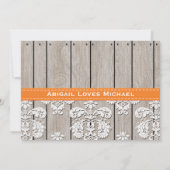 Oranje Hydrangea Mason Jar Vrijgezellenfeest Kaart (Achterkant)