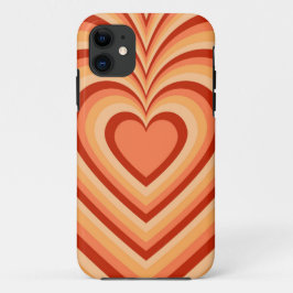 Oranje Hypnotic Heart Love Pattern Case-Mate iPhone Case