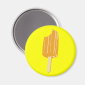 Oranje Ice Cream op een Stick Magneet (Voorkant / Achterkant)
