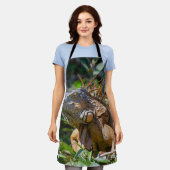 Oranje Iguana, Belize Lizard Schort (Gedragen)