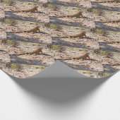 Oranje Iguana hunts Cadeaupapier (Hoek)