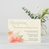 Oranje Ijs Bloem Tuin Bruilofts Ontvangst Kaart (Staand voorkant)