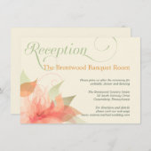 Oranje Ijs Bloem Tuin Bruilofts Ontvangst Kaart (Voorkant / Achterkant)