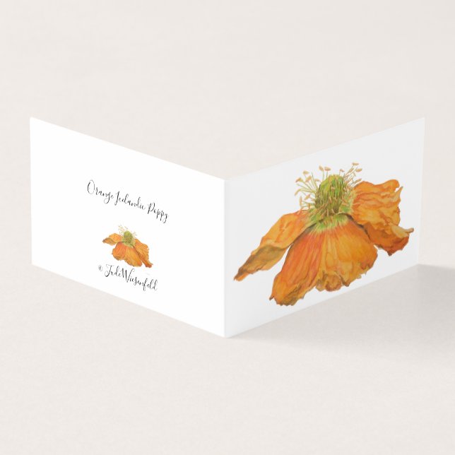 Oranje IJslands papavery Kaart (Buitenkant)