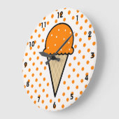 Oranje ijsschuimkast grote klok (Hoek)