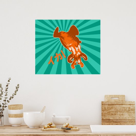 Oranje Ika Poster (Keuken)