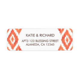 Oranje Ikat Etiket