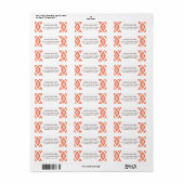 Oranje Ikat Etiket (Full Sheet)