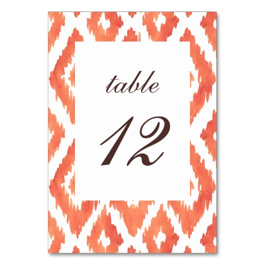 Oranje Ikat Kaart (Voorkant)