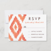 Oranje Ikat RSVP (Voorkant)