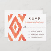 Oranje Ikat RSVP (Voorkant / Achterkant)