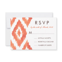 Oranje Ikat RSVP