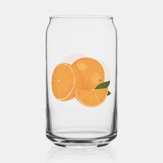 Oranje illustratie blikvorm glas (Voorkant)