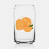 Oranje illustratie blikvorm glas (Achterkant)