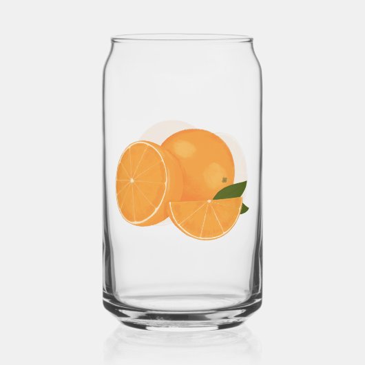 Oranje illustratie blikvorm glas (Achterkant)