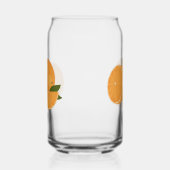 Oranje illustratie blikvorm glas (Links)
