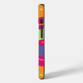 Oranje illustratie van bloemvormen Case-Mate iPhone case (Achterkant / Links)