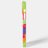 Oranje illustratie van bloemvormen Case-Mate iPhone case (Achterkant / Links)