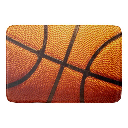 Oranje impliceren Basketball, Memory Foam Bath Mat (Voorkant)