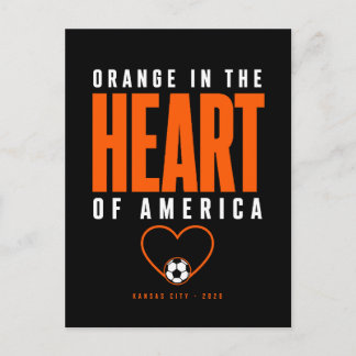 Oranje in het hart van Amerika Kansas City Feestdagenkaart
