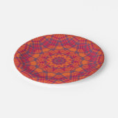 Oranje in Paars Pset Kaleidoscope Papieren Bordje (Gekanteld)