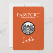 Oranje Indiaas paspoort Bewaar de datum Save The Date (Voorkant)