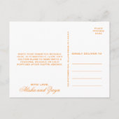 Oranje Indiase Paisley Dank je Briefkaart (Achterkant)