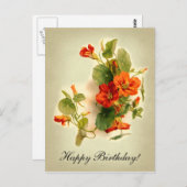 Oranje Indische kers Briefkaart (Voorkant / Achterkant)