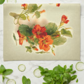 Oranje Indische kers Theedoek (Gevouwen)