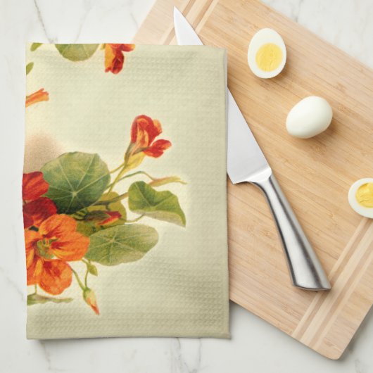 Oranje Indische kers Theedoek (Quarter Fold)