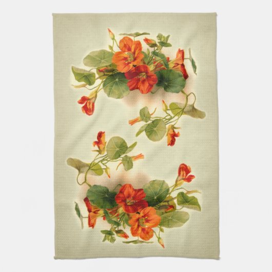 Oranje Indische kers Theedoek (Verticaal)